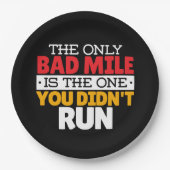 Runner - Funny Bad Mile Runote Quote Papieren Bordje (Voorkant)