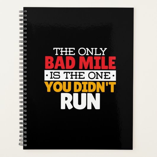 Runner - Funny Bad Mile Runote Quote Planner (Voorkant)