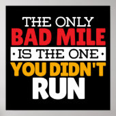 Runner - Funny Bad Mile Runote Quote Poster (Voorkant)