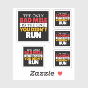 Runner - Funny Bad Mile Runote Quote Sticker
