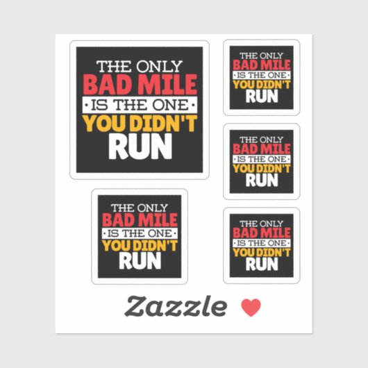 Runner - Funny Bad Mile Runote Quote Sticker (Vel)