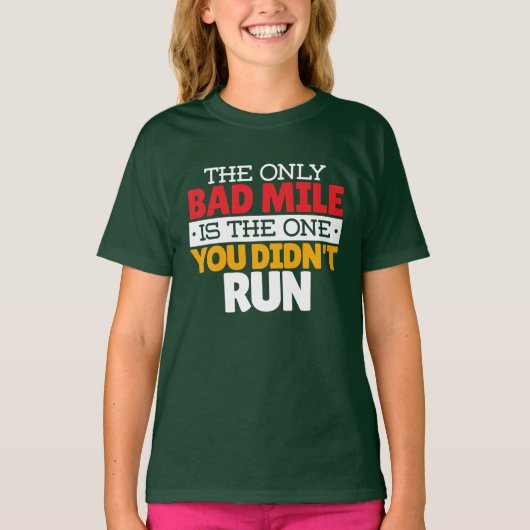 Runner - Funny Bad Mile Runote Quote T-shirt (Voorkant)