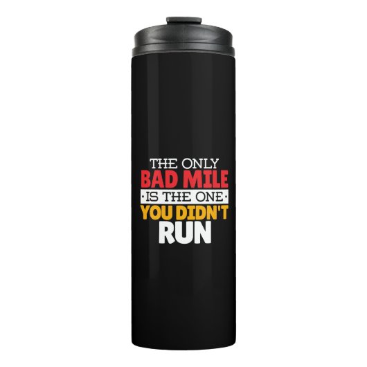Runner - Funny Bad Mile Runote Quote Thermosbeker (Voorkant)