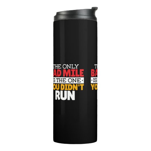 Runner - Funny Bad Mile Runote Quote Thermosbeker (Gedraaid links)