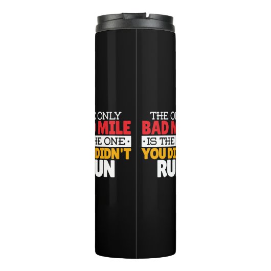 Runner - Funny Bad Mile Runote Quote Thermosbeker (Achterkant)