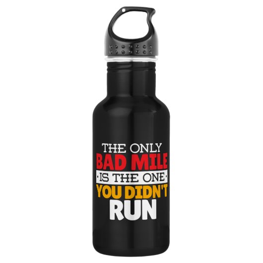 Runner - Funny Bad Mile Runote Quote Waterfles (Voorkant)