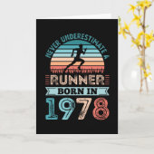 Runner geboren in 1978 50th Birthday Gift Running  Kaart (Gele Bloem)