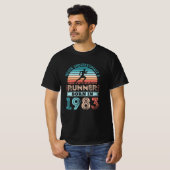 Runner geboren in 1983 40th Birthday Gift Running  T-shirt (Voorkant volledig)