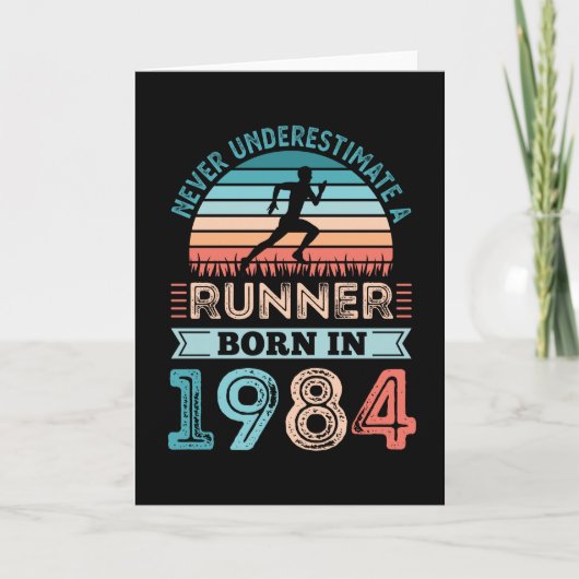 Runner geboren in 1984 40th Birthday Gift Running  Kaart (Voorkant)
