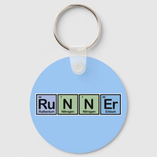 Runner gemaakt van Elementen Sleutelhanger (Voorkant)
