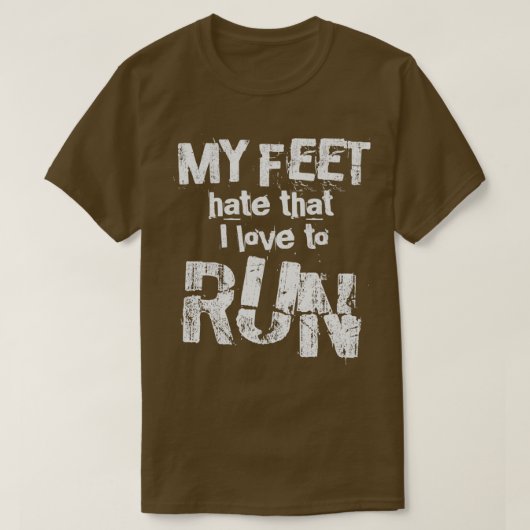Runner Gezegde met Feet grappige Sports Jogger T-shirt (Design voorkant)