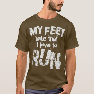 Runner Gezegde met Feet grappige Sports Jogger T-shirt
