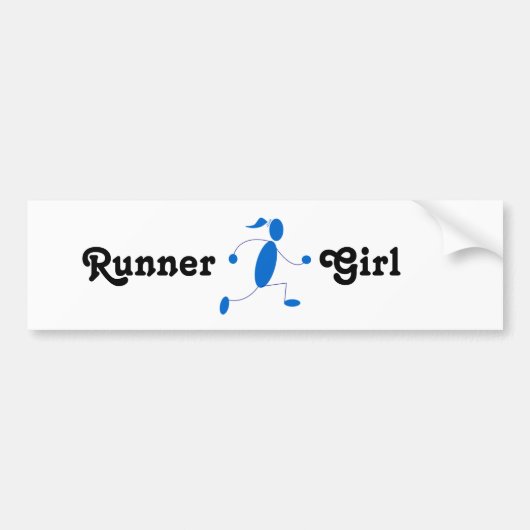 Runner Girl Bumpersticker (Voorkant)