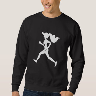 Runner Girl Cartoon Style Jogging for Girls Trui