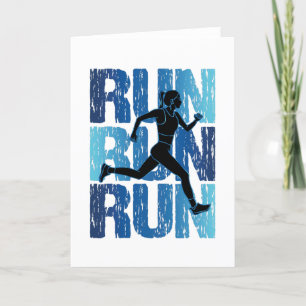 runner Girl - run run run Feestdagen Kaart