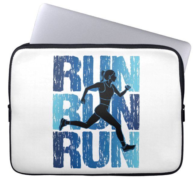  runner Girl - run run run Laptop Sleeve (Voorkant)