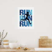 runner Girl - run run run Poster (Keuken)