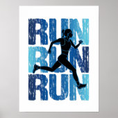 runner Girl - run run run Poster (Voorkant)