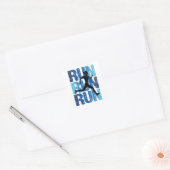 runner Girl - run run run Vierkante Sticker (Envelop)