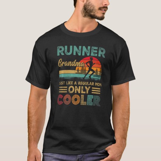 Runner Grandma Marathon Running Jogging Moeder's T-shirt (Voorkant)