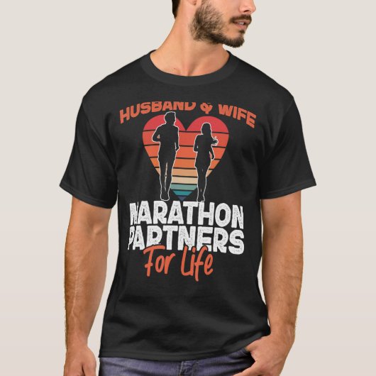 Runner Half marathon bruiloft Husb T-shirt (Voorkant)
