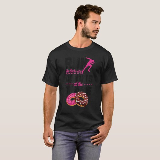Runner Half Marathon Donut  Run Lik T-shirt (Voorkant volledig)