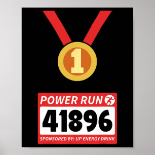 Runner Half Marathon Halloween Costume Poster