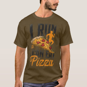 Runner Half Marathon Pizza  ik run S T-shirt