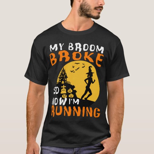 Runner Halloween 5k halve marathon met cadeau T-shirt (Voorkant)