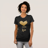 *~* Runner Heart Runner Waterverf Gold T-shirt (Voorkant volledig)
