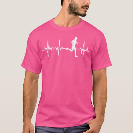 Runner Heartbeat Running Enthusiast Jogging T-shirt (Voorkant)