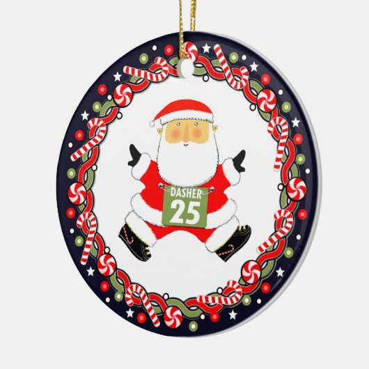 Runner Holiday Cft Keramisch Ornament (Links)