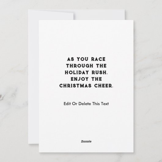 Runner Holiday Kerstkaarten Feestdagenkaart (Achterkant)