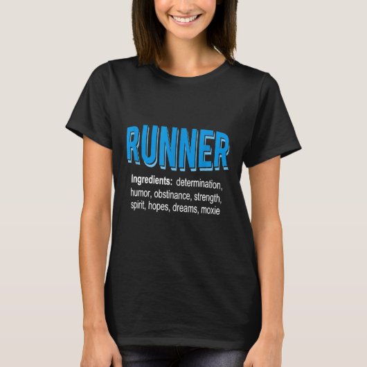 Runner Ingrediënten Grappig Running Gift Shirt (Voorkant)