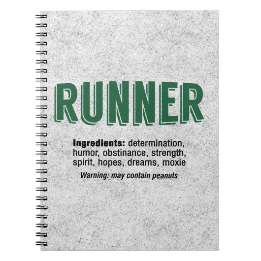 Runner Ingredients Notitieboek (Voorkant)