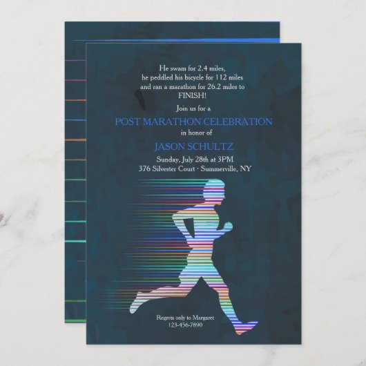 Runner Invitation Kaart (Voorkant / Achterkant)