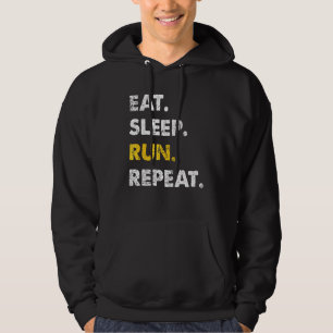 Runner Jogging Eat Sleep Run Herhalen Hoodie