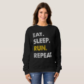 Runner Jogging Eat Sleep Run Herhalen Trui (Voorkant volledig)