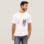 Runner-koppel, Runner-vrouw en -man, rennen T-shirt (Voorkant volledig)