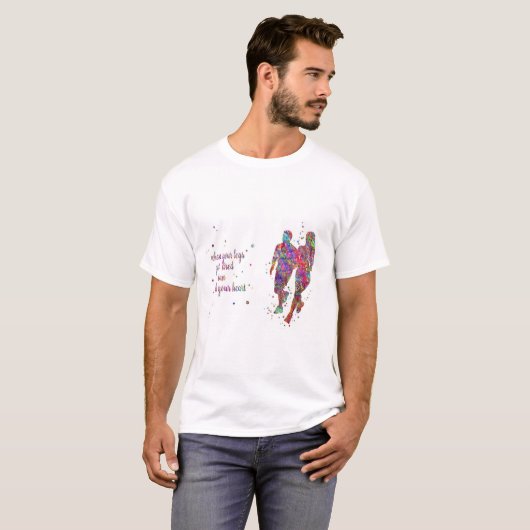 Runner-koppel, Runner-vrouw en -man, rennen T-shirt (Voorkant volledig)