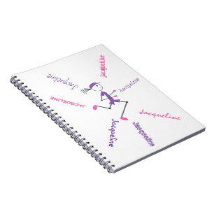 Runner Lady Pink Paars Gepersonaliseerd Notitieboe Notitieboek