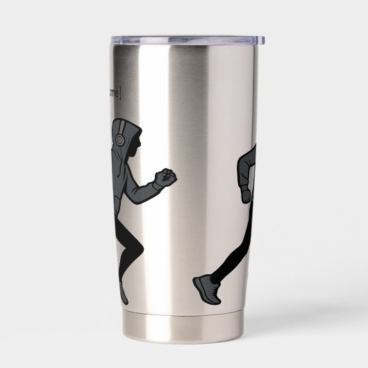 Runner Lifestyle Thermal Tumbler | Add Text/Name Geïsoleerde Drinkbeker (Links)