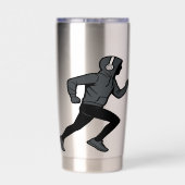 Runner Lifestyle Thermal Tumbler | Add Text/Name Geïsoleerde Drinkbeker (Achterkant)