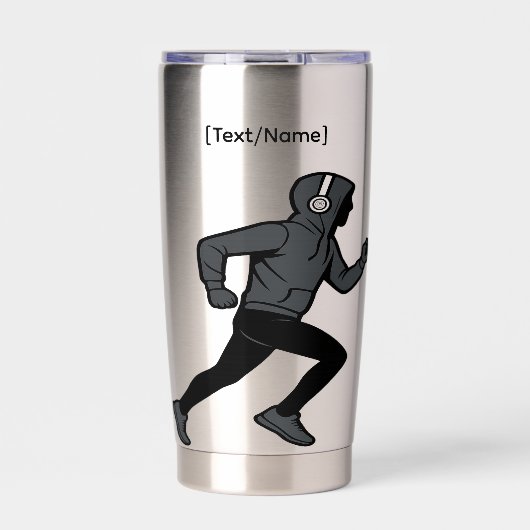 Runner Lifestyle Thermal Tumbler | Add Text/Name Geïsoleerde Drinkbeker (Voorkant)
