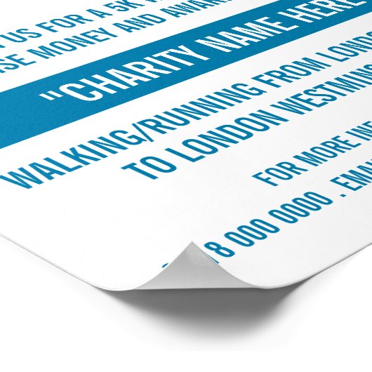 Runner Logo, Charity run-Walk-a-Thon Event Poster (Hoek)