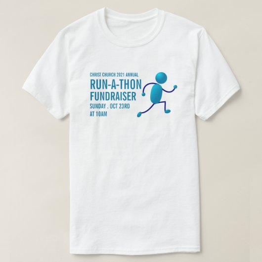 Runner Logo, Charity run-Walk-a-Thon Event T-shirt (Design voorkant)