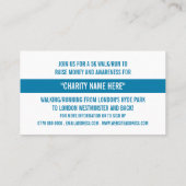 Runner Logo, Charity run-Walk-a-Thon Event Visitekaartje (Achterkant)