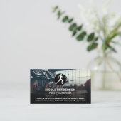 Runner Logo | loopband | Moderne fitnessruimte Visitekaartje (Staand voorkant)