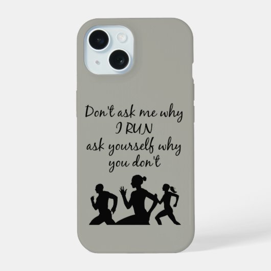 Runner Looppas Inspirerend Gezegde van het Citaat iPhone 15 Case (Achterkant)