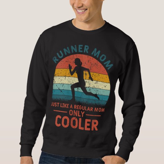 Runner Ma Funny Marathon die de moeder aan het jog Trui (Voorkant)